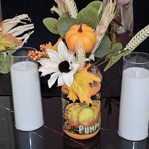 Fall decor flower arrangement